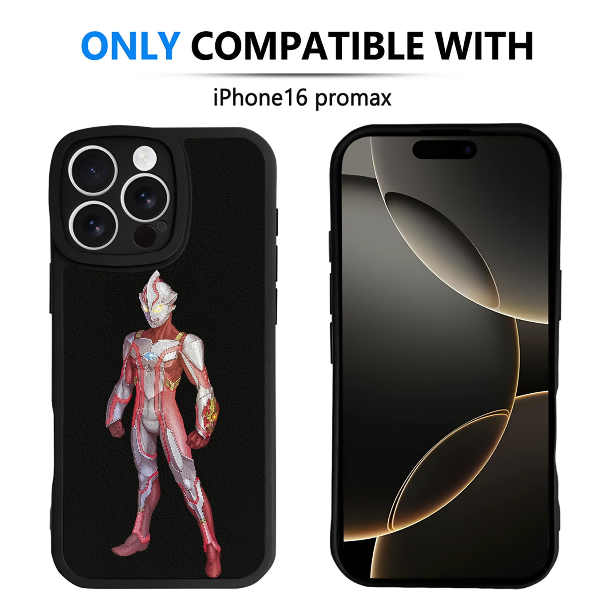 （画像用） ウルトラマン Ultraman 【iPhone 16シリーズ対応】シリコンスマホケース（レザー調） 材質：シリコン